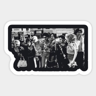 1970s punk pals in L.A. 1977 fashion show Sticker